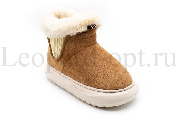 Угги зимние женские Леопард арт. 2488-A (Brown)